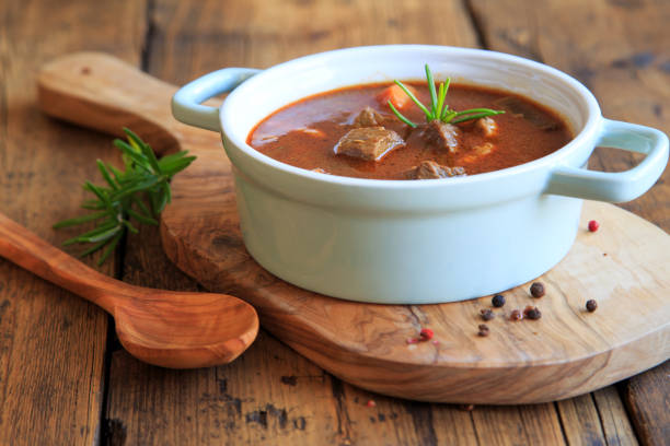 Homemade goulash soup