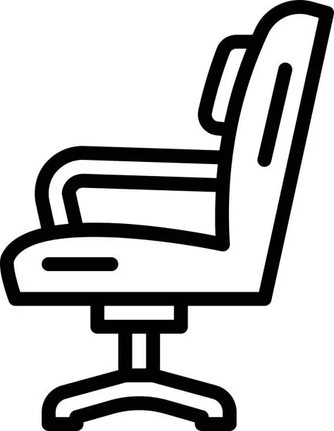Vector illustration of barber chair icon. Beauty salon chair icon