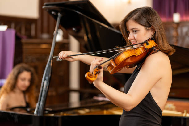 istock Classical music concert with piano and violin 2083917566