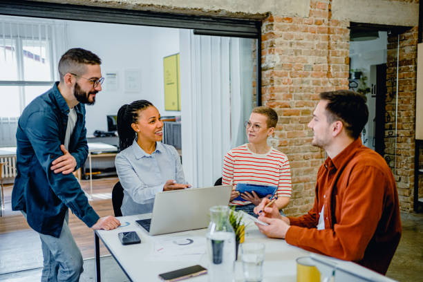 istock Multicultural businesspeople working in an office 2083921830