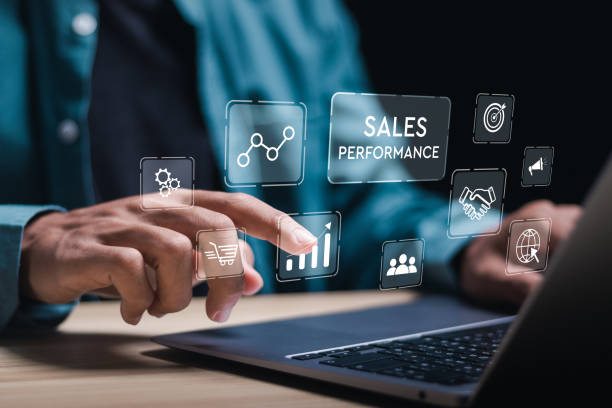 istock Sales performance management concept. Businessman use laptop to analyze data and sales performance. Strategic Decision Making for Operations Management, increase sales and business growth. 2083973261