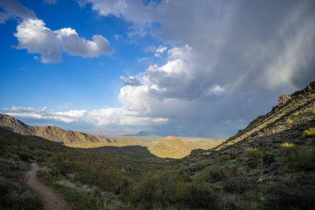Photo of a storm over a landscape in the Trás-os-Montes ditrict, North of Portugal.