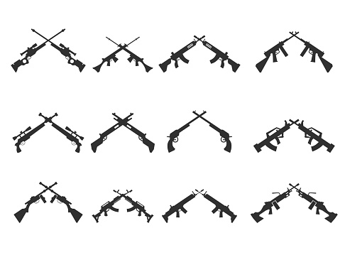 Gun icon set