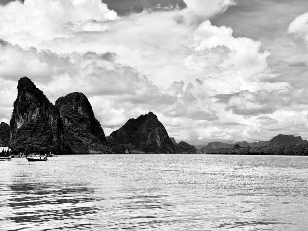 Mountains in the distance at Ao Phang Nga National park - Thailand