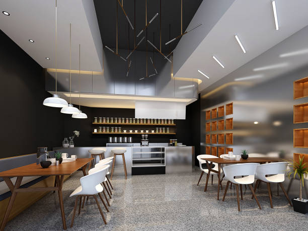 istock 3d render of coffee shop restaurant bakery interior 2084077660