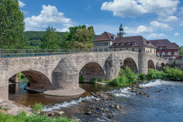 istock Village of Obermassfeld-Grimmenthal,,River Werra,Thuringia,Germany 2084078733