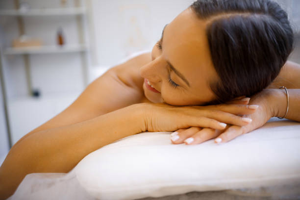 Young  girl in spa center