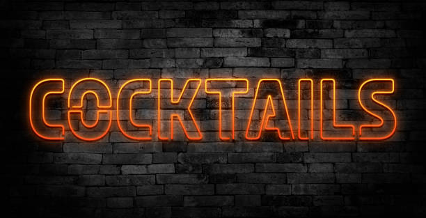 istock Cocktail neon sign, bright signboard, light banner. Cocktail logo, emblem. 2084160540