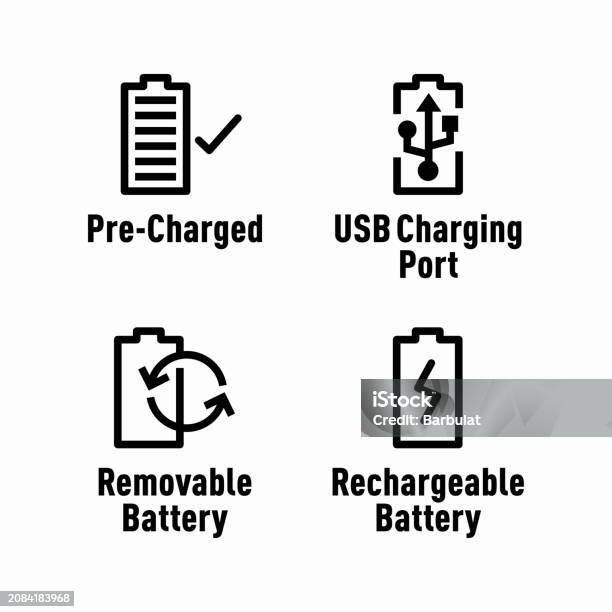 Batteryinfo Signs Precharged Usb Charging Port Removable Battery Rechargeable Battery ...