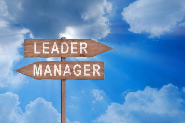 istock Signpost with Leadership and Manager wording. 2084310910