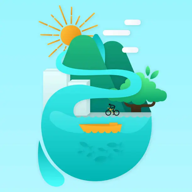 Vector illustration of World Water Day