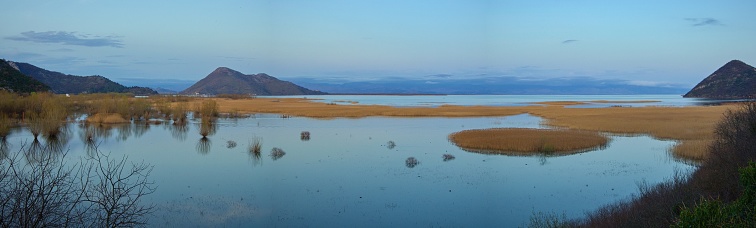 Lake Skadar, Lake Scutari, Lake Shkodër and Lake Shkodra in Montenegro and Albania border, Balkan peninsula