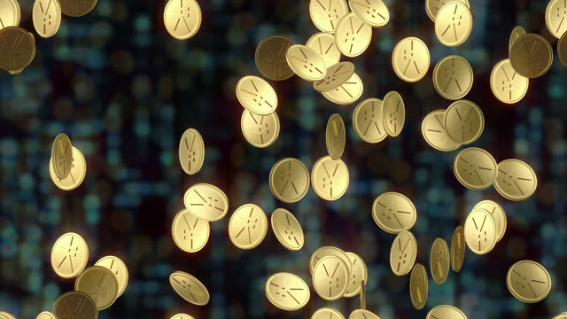 Gold Yuan money loop tile Swirl Texture. This 3d animation for finance is loopable and tileable