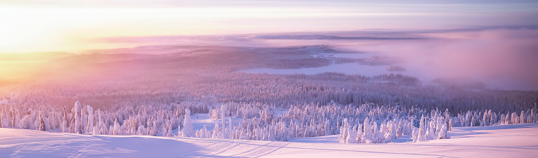 View from Mount Ruka in Kuusamo Lapland
