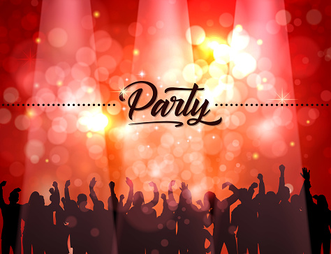 Drawn of vector bright party sign. This file of transparent and created by illustrator CS6