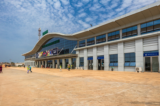 Obafemi Awolowo Station is a railway station in Akinyele, Oyo State.  One of the main stations on the new Lagos -  Ibadan train service. Shot on 10 March 2024.