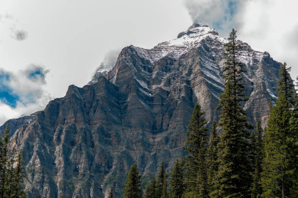 Girl explores the Canadian Rockies and conquers the summit easily.