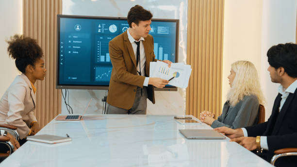 istock Presentation in office or ornament meeting room with analyst team 2084509903