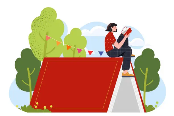 Vector illustration of Book festival vector poster