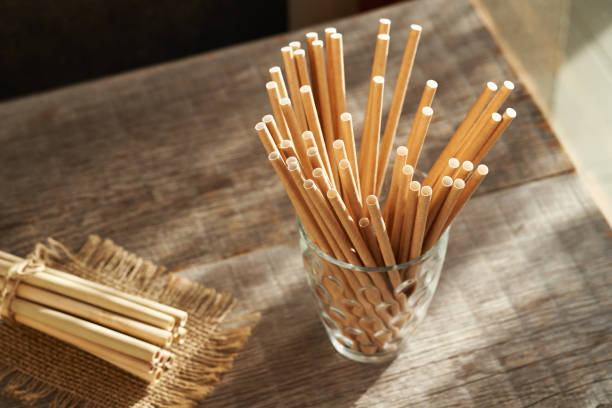 istock Ecological paper and bamboo drinking straws 2084643282