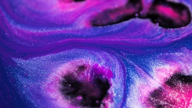 Liquid art paints purple color video