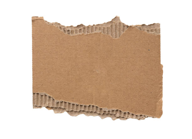 istock Brown Cardboard paper piece isolated on white background 2084851225