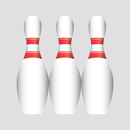 Bowling pin isolated on white vector illustration