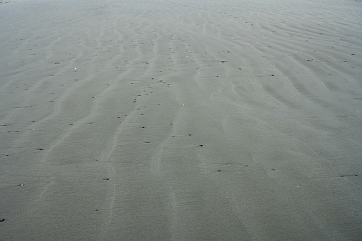 Ripples In The Sand Are Evidence Of The High Tide along the Oregon coast