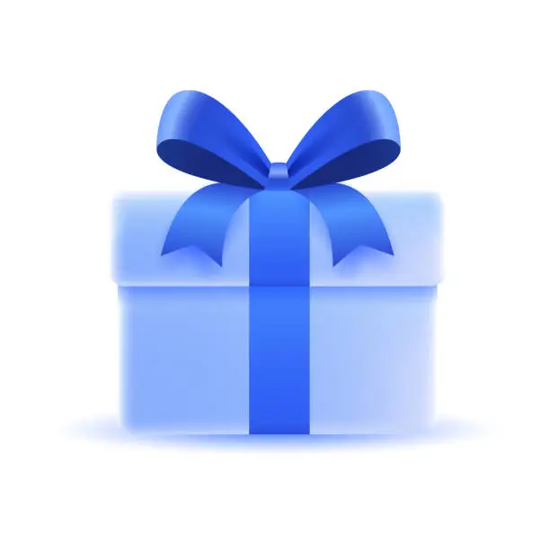 Vector illustration of Vector blue gift boxes with ribbon