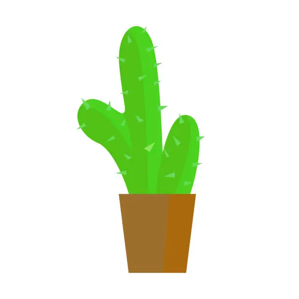 Vector illustration of Vector cactus with tropical style