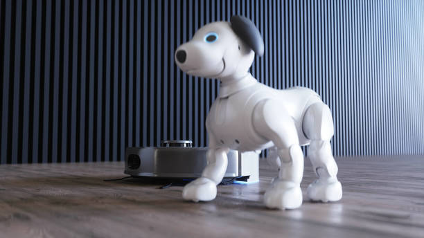 istock small funny robotic smart dog and vacuum cleaner robot. 3d rendering. 2084926920