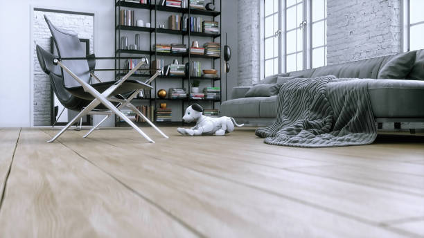 istock small funny robotic smart dog wakes up in the room. 3d rendering. 2084927967