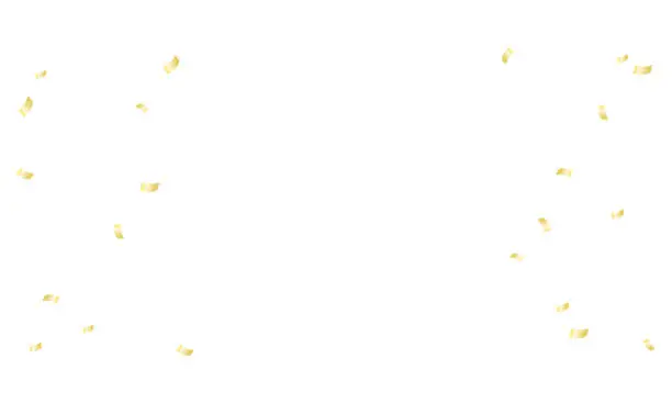Vector illustration of Vector golden confetti background.