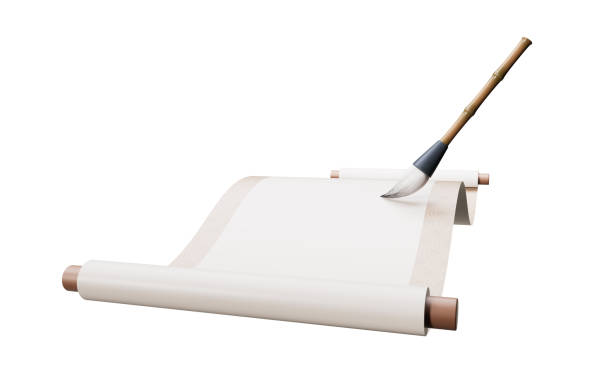 istock Blank Chinese ancient reel banner, 3d rendering. 2084947174