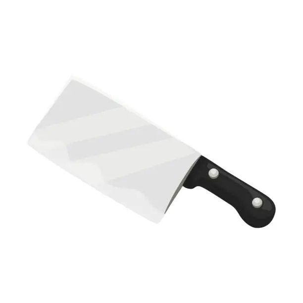 Vector illustration of Vector meat knife vector illustration isolated on a white background