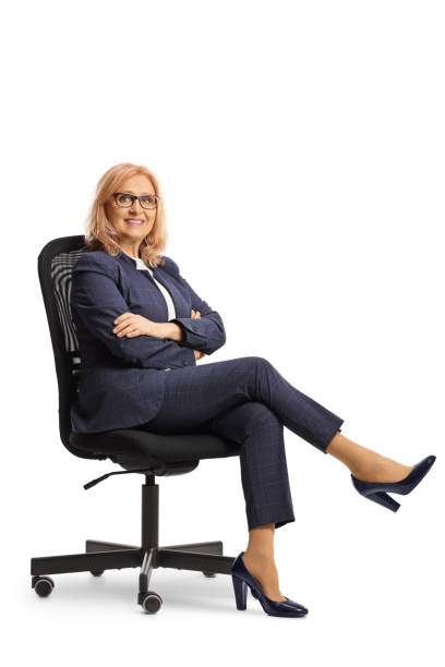 istock Female manager sitting in an office chair 2084980358