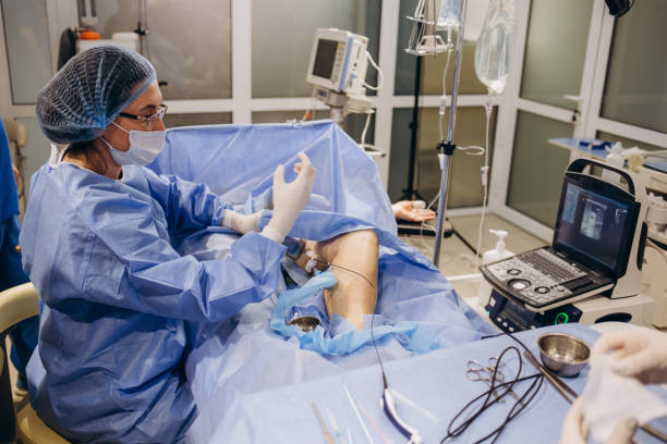 istock Modern treatment of varicose veins with laser system 2084985204