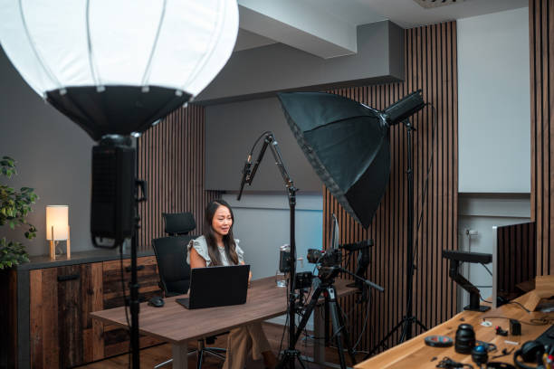 istock Engaging Live Streaming Session with an Asian Female Content Creator 2084985971