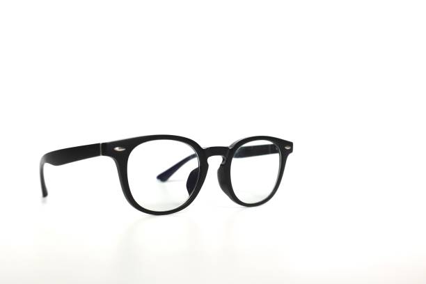 Glasses on white background, eyeglasses isolated on white background