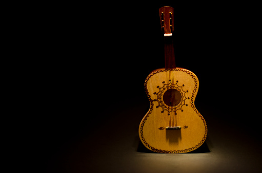 Acoustic guitar. Photo with clipping path.