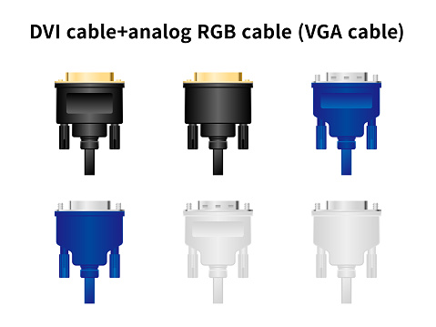 It is an illustration set of DVI+analog RGB cable (VGA cable).