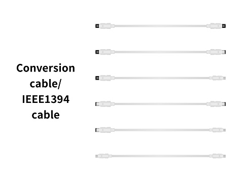 It is an illustration set of conversion cable/IEEE1394 cable.