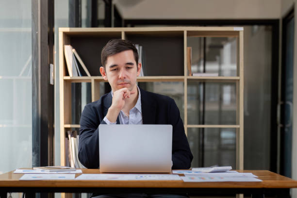 istock Business man professional working on laptop in office 2085072241