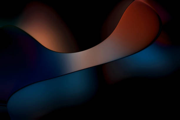 Abstract metal shiny gradient on dynamic liquid textures wallpaper background.
