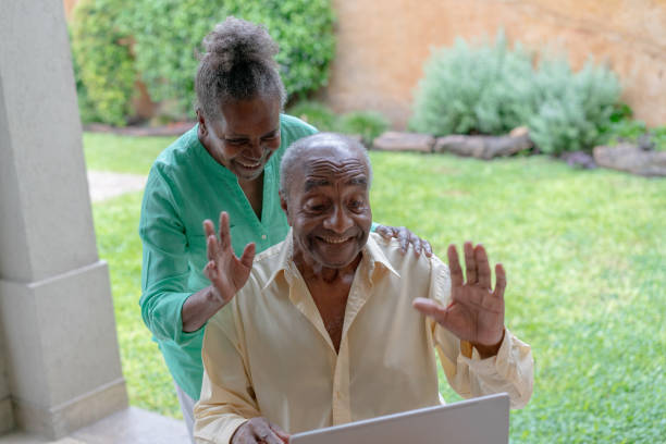 istock Black senior couple making a video call 2085157505