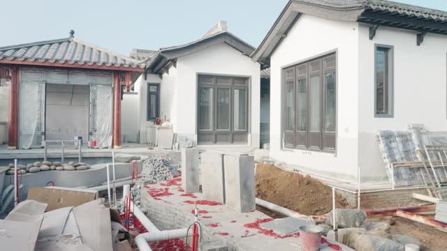 Chinese style villa residences under renovation