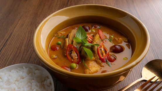 Roast Duck Red Curry Serve with steamed rice