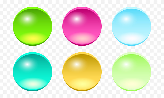 vector colorful blank round buttons realistic