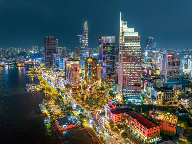 istock Ho Chi Minh City in Vietnam at night 2085200955