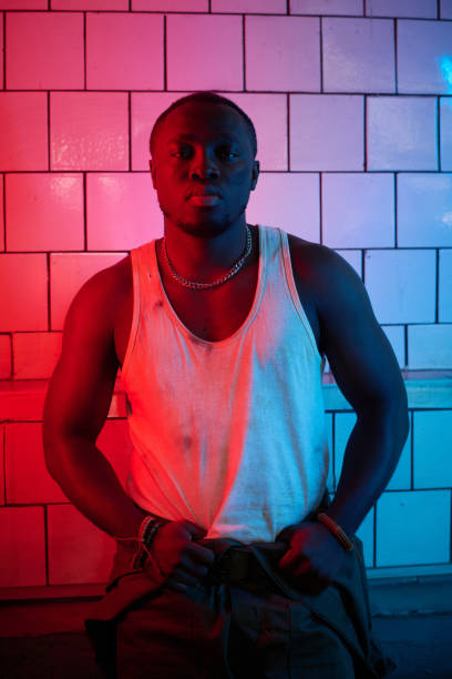 istock Confident Black Guy Cyberpunk Portrait 2085275395